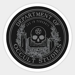 Occult Studies Crest - Gray Sticker